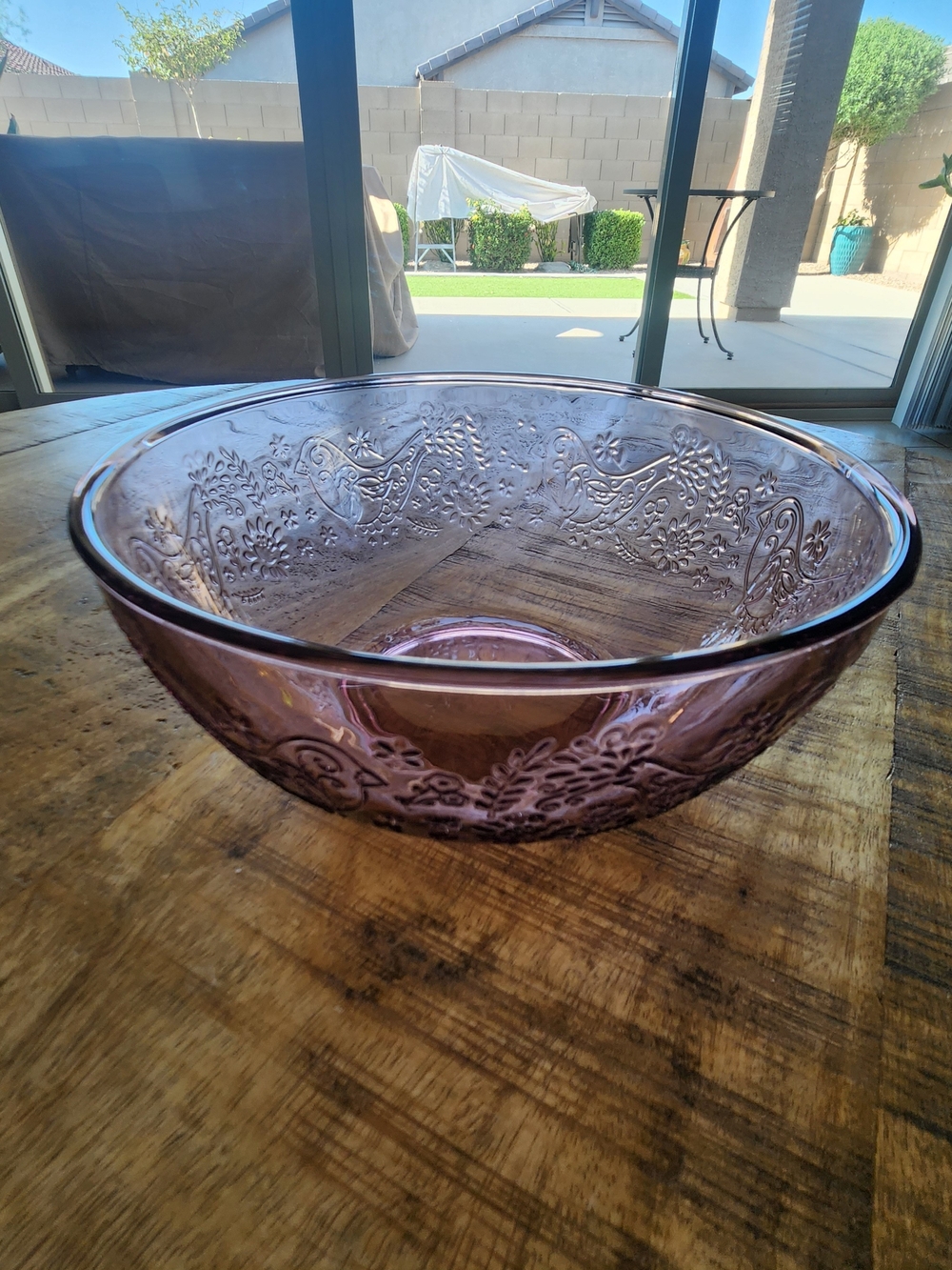 The Pioneer Woman Mazie Rose/Purple Large/Medium Glass Prep Bowls - Picture 6 of 12